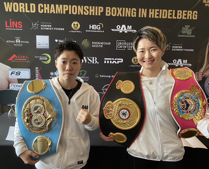 松田恵里と山中菫が必勝誓う 23日ドイツの女子アトム級戦ダブルヘッダー｜角海老宝石ボクシングジム